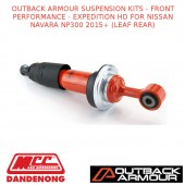 OUTBACK ARMOUR SUSPENSION KITS FRONT EXPD HD NAVARA NP300 2015+ (LEAF REAR)